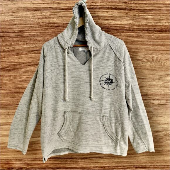 Vineyard Crew Boston Massachusetts Lovers Hoodie Size L Sweatshirt Oversized - Picture 2 of 9